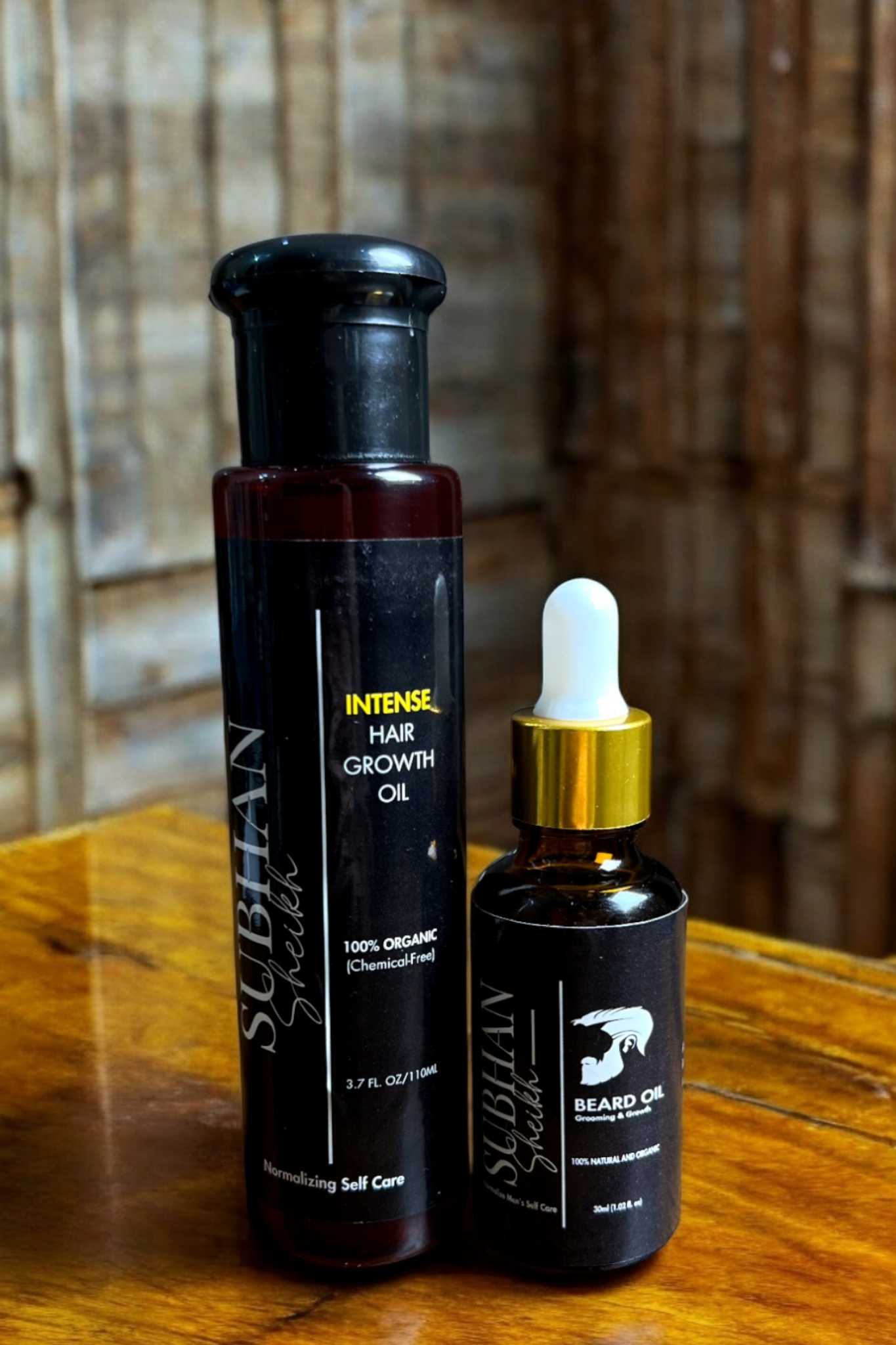 Organic Beard Growth and Grooming Oil + Organic Hair Growth Oil