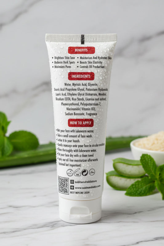 Rice Water Face Wash - For Men & Women