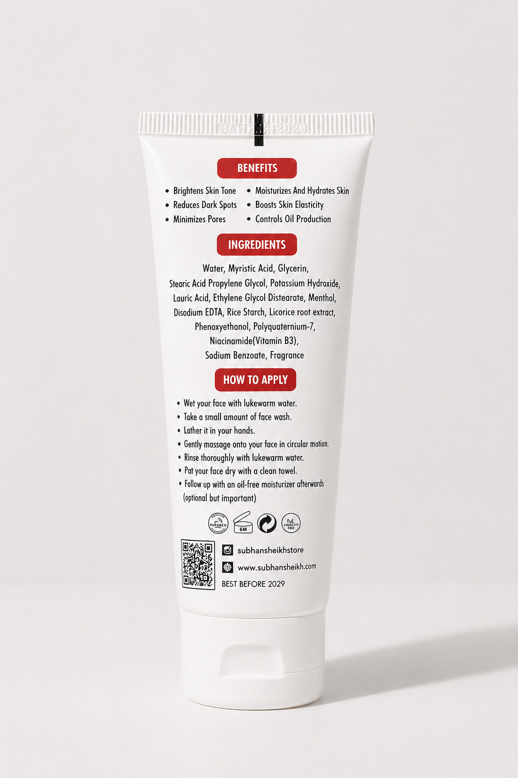 Rice Water Face Wash - For Men & Women